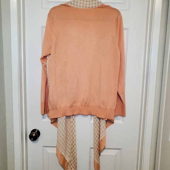 G.I.L.I. Womens Cardigan Orange Print Flowy Long Sleeve Soft Sweater Sz 1X - Picture 6 of 9